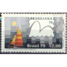 SB1088U-SELO EXPOSIÇÃO FILATÉLICA BRASILIANA 79 - VELEIROS, HOBIE CAT - 1979 - U