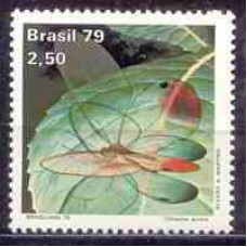 SB1098M-SELO EXPOSIÇÃO FILATÉLICA BRASILIANA 79 - DIA DO SELO - BORBOLETAS, CITHAERIAS AURORA - 1979 - MINT