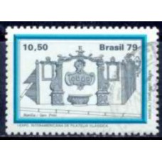 SB1114U-SELO EXPOSIÇÃO FILATÉLICA BRASILIANA 79 - CHAFARIZES, DA MARÍLIA - 1979 - U