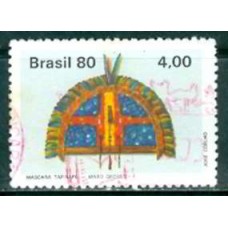 SB1138U-SELO ARTE INDÍGENA, MÁSCARA TAPIRAPÉ - 1980 - U