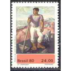 SB1142M-SELO MUSEUS DE ARTE DO BRASIL, CÂNDIDO PORTINARI - 1980 - MINT