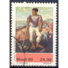 SB1142U-SELO MUSEUS DE ARTE DO BRASIL, CÂNDIDO PORTINARI - 1980 - U