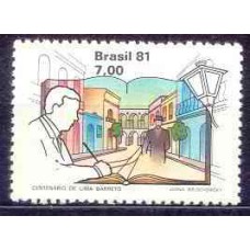 SB1193M-SELO CENTENÁRIO DE NASCIMENTO DO ESCRITOR LIMA BARRETO - 1981 - MINT