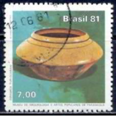 SB1196U-SELO MUSEUS DE CIÊNCIA, MUSEU ARQUEOLÓGICO E DE ARTES POPULARES DE PARANAGUÁ - 1981 - U