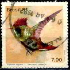 SB1197U-SELO FAUNA BRASILEIRA - BEIJA-FLORES, TOPETINHO VERMELHO - 1981 - U