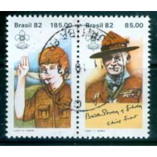 SB1272US-SE-TENANT 75º ANIVERSÁRIO DO ESCOTISMO E 125º ANIVERSÁRIO DO NASCIMENTO DE BADEN-POWELL (DO BLOCO) - 1982 - U