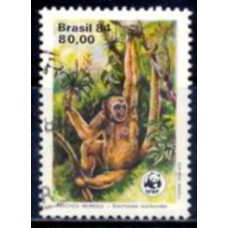 SB1402U-SELO PRESERVAÇÃO DA FAUNA BRASILEIRA - WWF - MACACO MURIQUI, MURIQUI - 1984 - U