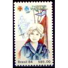 SB1410M-SELO 65 ANOS DA FUNDAÇÃO DO MOVIMENTO BANDEIRANTE NO BRASIL (DO BLOCO) - 1984 - MINT