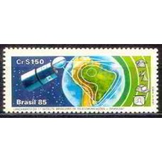 SB1439M-SELO LANÇAMENTO DO 1º SATÉLITE BRASILEIRO - BRASILSAT - 1985 - MINT