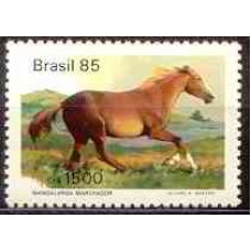 SB1446M-SELO CAVALOS DE RAÇAS BRASILEIRAS, MANGALARGA - 1985 - MINT