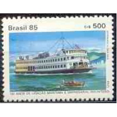 SB1490M-SELO 150 ANOS DA LIGAÇÃO MARÍTIMA E EMPRESARIAL RIO-NITERÓI, URCA - 1985 - MINT