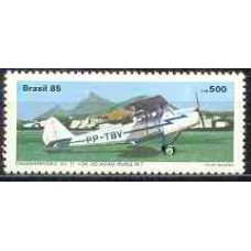 SB1491M-SELO CINQUENTENÁRIO DO 1º VOO DO AVIÃO MUNIZ M-7 - 1985 - MINT