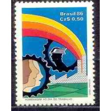 SB1509M-SELO HOMENAGEM AO DIA DO TRABALHO - 1986 - MINT