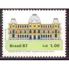 SB1542M-SELO 50 ANOS DO MUSEU NACIONAL DE BELAS ARTES - 1987 - MINT