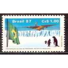 SB1544M-SELO PARTICIPAÇÃO DA FAB NO PROGRAMA ANTÁRTICO - 1987 - MINT