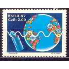 SB1547M-SELO TELECOM 87 - EXPOSIÇÃO MUNDIAL DE TELECOMUNICAÇÕES - 1987 - MINT