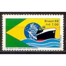 SB1577M-SELO 180 ANOS DA ABERTURA DOS PORTOS - 1988 - MINT