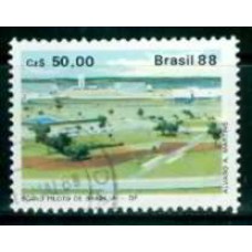 SB1586U-SELO EXPOSIÇÃO FILATÉLICA LUBRAPEX 88, PLANO PILOTO DE BRASÍLIA - 1988 - U