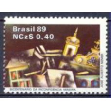 SB1629M-SELO BICENTENÁRIO DA INCONFIDÊNCIA MINEIRA, CENÁRIO BARROCO - 1989 - MINT