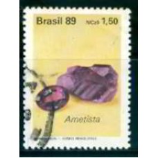 SB1640U-SELO GEMAS BRASILEIRAS, AMETISTA - 1989 - U