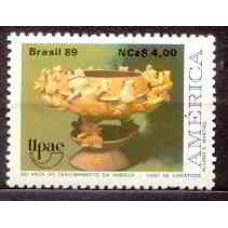 SB1649M-SELO UPAEP - POVOS PRÉ-COLOMBIANOS, VASO CARIÁTIDES - 1989 - MINT