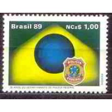 SB1656M-SELO 25 ANOS DO DEPARTAMENTO DE POLÍCIA FEDERAL - 1989 - MINT