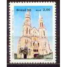 SB1667M-SELO ARQUITETURA RELIGIOSA NO BRASIL, CATEDRAL DE SÃO JOÃO BATISTA/RS - 1990 - MINT