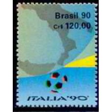 SB1680M-SELO XV CAMPEONATO MUNDIAL DE FUTEBOL - ITÁLIA (DO BLOCO) - 1990 - MINT