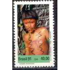 SB1734M-SELO CULTURA INDÍGENA/YANOMAMI, 40,00 - 1991 - MINT