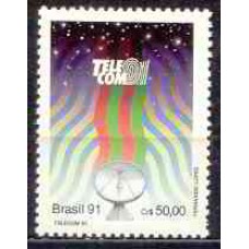 SB1752M-SELO 6ª EXPOSIÇÃO MUNDIAL DE TELECOMUNICAÇÕES TELECOM 91 - 1991 - MINT