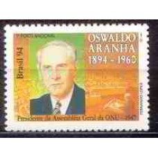 SB1904M-SELO PERSONALIDADES, OSWALDO ARANHA - 1994 - MINT