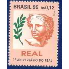 SB1949M-SELO 1º ANIVERSÁRIO DO REAL - 1995 - MINT