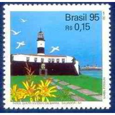 SB1962M-SELO FARÓIS BRASILEIROS, SANTO ANTÔNIO DA BARRA - 1995 - MINT