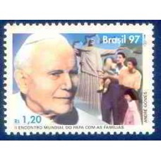 SB2043M-SELO II ENCONTRO MUNDIAL DO PAPA COM AS FAMÍLIAS - 1997 - MINT