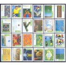 SB2113M-SÉRIE XVI COPA DO MUNDO FRANÇA 98 - FUTEBOL ARTE - SELOS SEPARADOS - 1998 - MINT