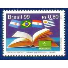 SB2220M-SELO DIA DO PATRIMÔNIO CULTURAL DO MERCOSUL - O LIVRO - 1999 - MINT