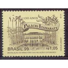 SB2236M-SELO 100 ANOS DE INSTALAÇÃO DO MINISTÉRIO DAS RELAÇÕES EXTERIORES NO PALÁCIO ITAMARAY DO RIO DE JANEIRO - 1999 - MINT