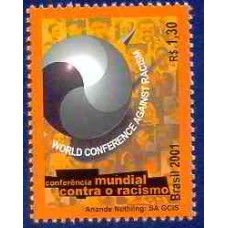 SB2405M-SELO CONFERÊNCIA MUNDIAL CONTRA O RACISMO - 2001 - MINT