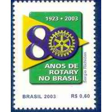 SB2507M-SELO 80 ANOS DE ROTARY NO BRASIL - 2003 - MINT