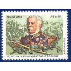 SB2530M-SELO 200 ANOS DO NASCIMENTO DE DUQUE DE CAXIAS - 2003 - MINT