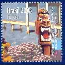 SB2539M-SELO PRODUTOS DE EXPORTAÇÃO BRASILEIROS (DO BLOCO) - 2003 - MINT