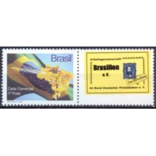 SB2853M.02-SELO PERSONALIZADO BANDEIRA E IPÊ HORIZONTAL SEM ANO 2007, ARGE BRASILIEN - 16 - MINT