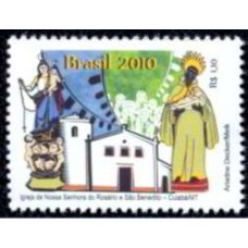 SB2979M-SELO IGREJA DE NOSSA SENHORA DO ROSÁRIO E SÃO BENEDITO DE CUIABÁ/MT - 2010 - MINT