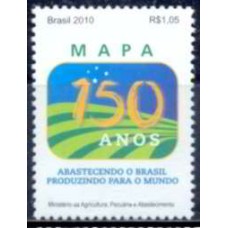 SB3002M-SELO 150 ANOS DO MINISTÉRIO DA AGRICULTURA, PECUÁRIA E ABASTECIMENTO - 2010 - MINT