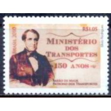 SB3003M-SELO 150 ANOS DO MINISTÉRIO DOS TRANSPORTES - 2010 - MINT