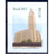 SB3087M-SELO ESTAÇÕES FERROVIÁRIAS, CENTRAL DO BRASIL - 2011 - MINT