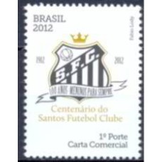 SB3186M-SELO CENTENÁRIO DO SANTOS FUTEBOL CLUBE - 2012 - MINT