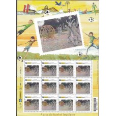 SB3310MF.17-FOLHA PERSONALIZADO A ARTE DO FUTEBOL BRASILEIRO, ESCULTURAS - 2014 - MINT