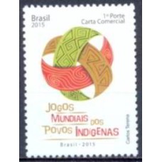 SB3439M-SELO JOGOS MUNDIAIS DOS POVOS INDÍGENAS - 2015 - MINT