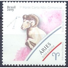 SB3813M-SELO SIGNOS DO ZODÍACO, ÁRIES - 2019 - MINT